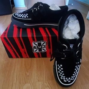 T.U.K Black Suede Sneakers